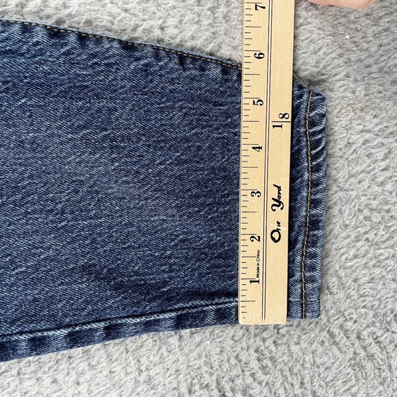 Levis Premium Wedgie Jeans Womens 28 Button Fly Mid Rise Denim Dark Wash - Picture 8 of 11